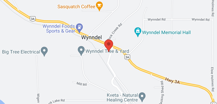 map of 5065 Lower Wynndel Road